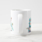 Frosty Sky Blue Snowmen Jumbo-Tasse (Rückseite)