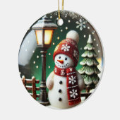 Frosty Snow Globe Keramik Ornament (Links)
