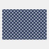 Frosty Snowflake Design auf der Mitternacht Blue S Geschenkpapier Set (Vorderseite 3)