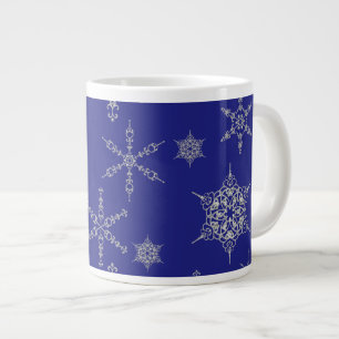 Frosty Snowflake Diamond Sparkle Elegante & Trendy Jumbo-Tasse