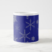 Frosty Snowflake Diamond Sparkle Elegante & Trendy Jumbo-Tasse (Vorderseite)