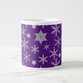 Frosty Snowflake Diamond Sparkle Elegante & Trendy Jumbo-Tasse (Vorderseite)