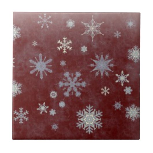 Frosty Snowflake Fliese (Vorderseite)