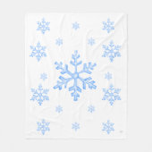 Frosty Snowflake Pattern Throw Fleece Blanket (Vorderseite)