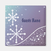 Frosty Snowflake Place Holder Magnet (Vorne)