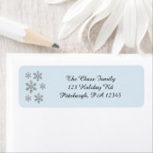 Frosty Snowflake return address label (Insitu)