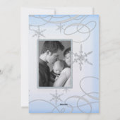 Frosty Snowflake Weihnachts Foto Grußkarten Feiertagskarte (Rückseite)