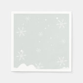 Frosty Snowflakes Geburtstagsparty Serviette (Vorderseite)