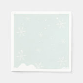 Frosty Snowflakes Geburtstagsparty Serviette (Vorderseite)