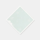 Frosty Snowflakes Geburtstagsparty Serviette (Ecke)