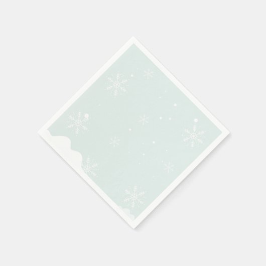 Frosty Snowflakes Geburtstagsparty Serviette (Ecke)