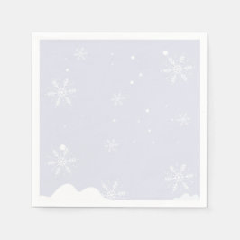 Frosty Snowflakes Geburtstagsparty Serviette