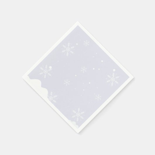 Frosty Snowflakes Geburtstagsparty Serviette (Ecke)