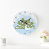 Frosty Snowman Große Wanduhr (Zuhause)