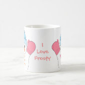 Frosty Snowman in Pink Kaffeetasse (Mittel)