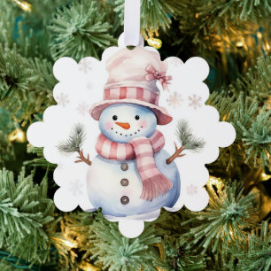 Frosty Snowman Ornament Karte