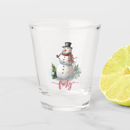 Frosty Snowman Shoot Glass Schnapsglas (Vorderseite)