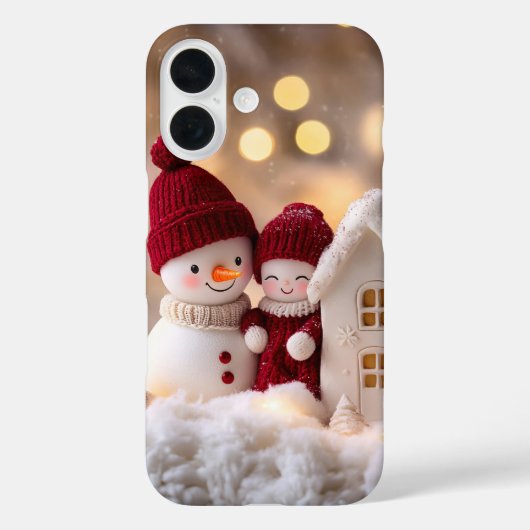 Frosty Snowman Siblings Winter Joy Case-Mate iPhone Hülle (Rückseite)