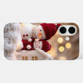Frosty Snowman Siblings Winter Joy Case-Mate iPhone Hülle (Rückseite (Horizontal))