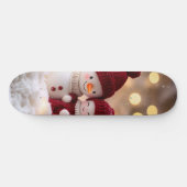 Frosty Snowman Siblings Winter Joy Skateboard (Horizontal)