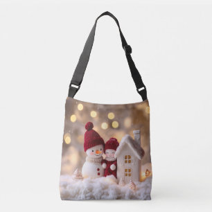 Frosty Snowman Siblings Winter Joy Tragetaschen Mit Langen Trägern