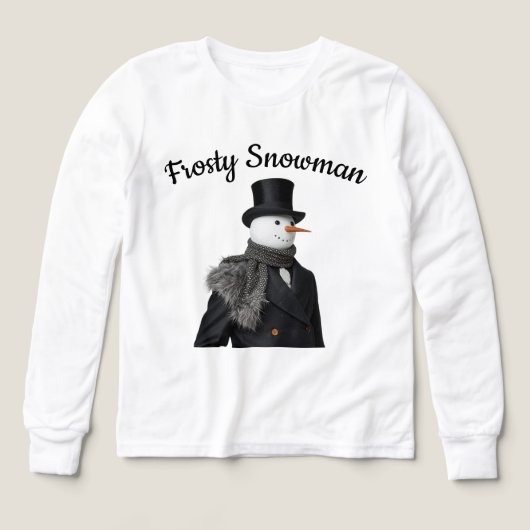 Frosty Snowman Simple Elegant Chirstmas Snowman (Design Vorderseite)