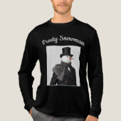 Frosty Snowman Simple Elegant Chirstmas Snowman Tri-Blend Shirt (Vorderseite)