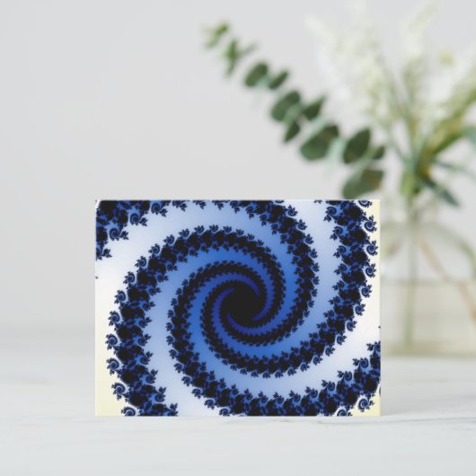 Frosty Spiral Fraktal Postkarte (Stehend Vorderseite)