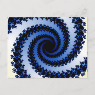 Frosty Spiral Fraktal Postkarte