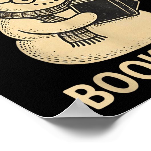 Frosty The Bookworm Snowman Reading Poster (Ecke)