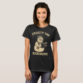 Frosty The Bookworm Snowman Reading T-Shirt (Vorne ganz)