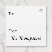 Frosty the Snowman™ | "Alberner Schneemann" Geschenkanhänger (Rückseite)