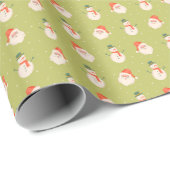 Frosty The Snowman and Jolly Old St. Nick Geschenkpapier (Rolleneckpunkt)