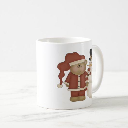 Frosty the Snowman and Santa Claus Kaffeetasse (VorderseiteRechts)