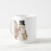 Frosty the Snowman and Santa Claus Kaffeetasse (Vorderseite Links)
