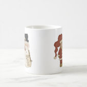 Frosty the Snowman and Santa Claus Kaffeetasse (Mittel)