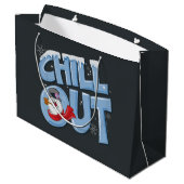 Frosty the Snowman™ | Auskühlen Große Geschenktüte (Rückseite Schrägansicht)