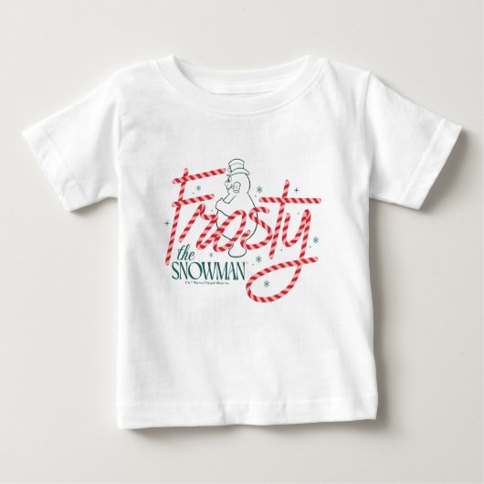 Frosty the Snowman Candy Cane Logo Baby T-shirt (Vorderseite)