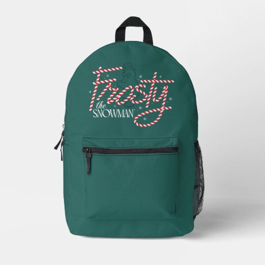 Frosty the Snowman Candy Cane Logo Bedruckter Rucksack (Vorderseite)