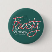 Frosty the Snowman Candy Cane Logo Button (Vorderseite)