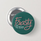 Frosty the Snowman Candy Cane Logo Button (Vorne & Hinten)