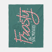 Frosty the Snowman Candy Cane Logo Fleecedecke (Vorderseite)