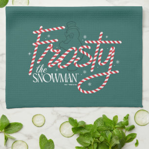 Frosty the Snowman Candy Cane Logo Geschirrtuch