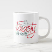 Frosty the Snowman Candy Cane Logo Jumbo-Tasse (Rechts)