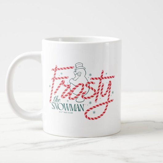 Frosty the Snowman Candy Cane Logo Jumbo-Tasse (Links)