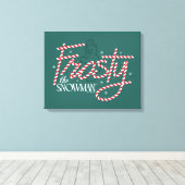 Frosty the Snowman Candy Cane Logo Leinwanddruck (Insitu (Holzboden))