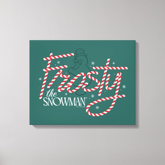 Frosty the Snowman Candy Cane Logo Leinwanddruck (Vorderseite)