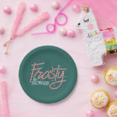 Frosty the Snowman Candy Cane Logo Pappteller (Party)