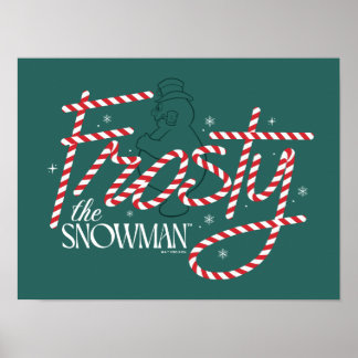 Frosty the Snowman Candy Cane Logo Poster