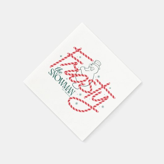 Frosty the Snowman Candy Cane Logo Serviette (Ecke)